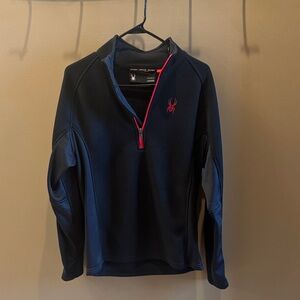 Spyder Black and Red Performance Pullover